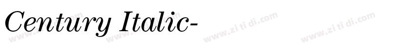 Century Italic字体转换